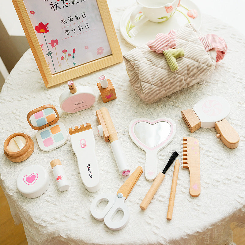 Childrens wooden beauty set on sale