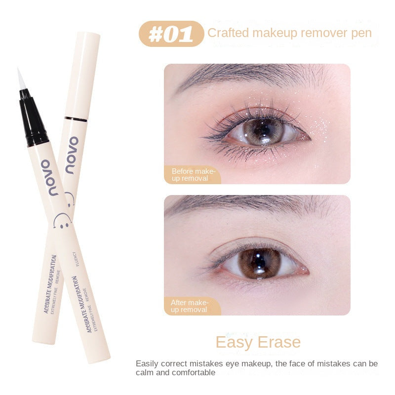 NOVO Makeup Remover Pen Eye Correction Pen Mascara Adjustment Eye Makeup Makeup Remedy Liquid Water Partial Remover Eyeliner 