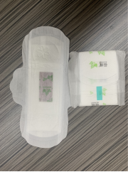 Hot air super soft non-woven surface sanitary napkin