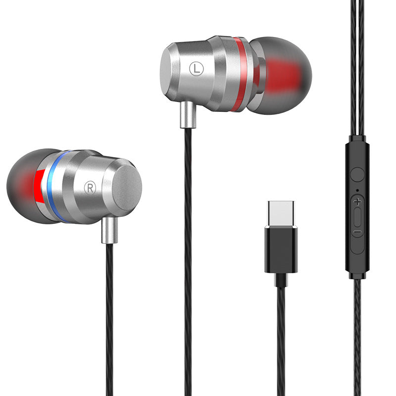 [Factory Cargo] type-c headphones are suitable for LeTV 2 Xiaomi 8 Xiaomi 6 headphones metal headphones in-ear