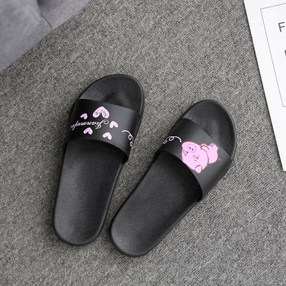 Spring and summer new slippers female Korean version students fashion leisure indoor home non-slip sandals thick-soled outerwear women's shoes 