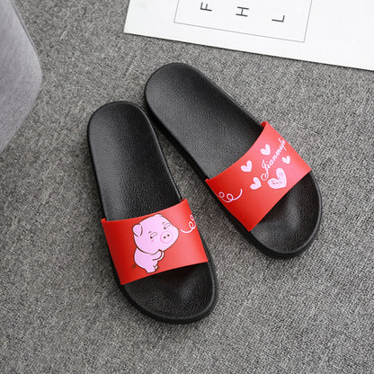 Spring and summer new slippers female Korean version students fashion leisure indoor home non-slip sandals thick-soled outerwear women's shoes 