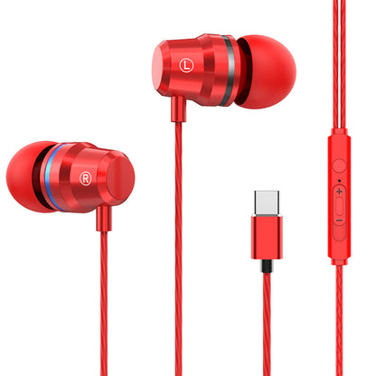 [Factory Cargo] type-c headphones are suitable for LeTV 2 Xiaomi 8 Xiaomi 6 headphones metal headphones in-ear