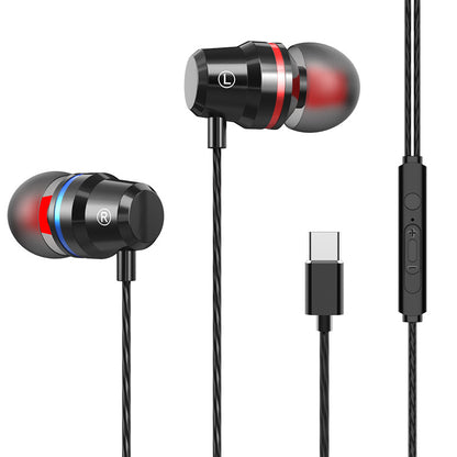 [Factory Cargo] type-c headphones are suitable for LeTV 2 Xiaomi 8 Xiaomi 6 headphones metal headphones in-ear