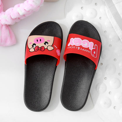 Spring and summer new slippers female Korean version students fashion leisure indoor home non-slip sandals thick-soled outerwear women's shoes 