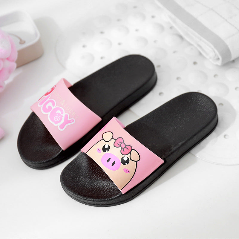 Spring and summer new slippers female Korean version students fashion leisure indoor home non-slip sandals thick-soled outerwear women's shoes 