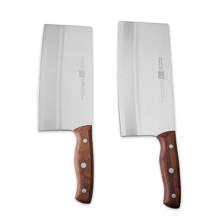 Wooden handle Sanliren No. 1 Mulberry knife hotel chef knife kitchen knife kitchen knife stainless steel household meat slicing knife 