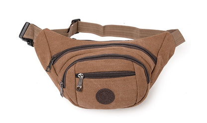 Waist bag unisex courier business cashier coin purse canvas large capacity multi-layer bag