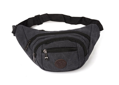 Waist bag unisex courier business cashier coin purse canvas large capacity multi-layer bag