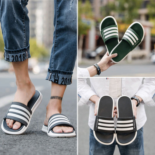 Korean version of the new slippers men's summer couples can wear thick bottom non-slip wear-resistant fashion sandals and slippers women's shoes wholesale 