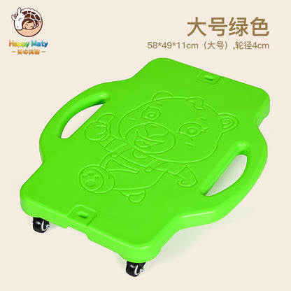 Kindergarten large scooter sensory integration training equipment children's early education home vestibule four-wheel scooter balance board 