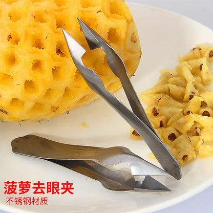 Stainless steel pineapple knife peeler household potato eye-removal pineapple clip strawberry eye-digging tool pineapple clip 