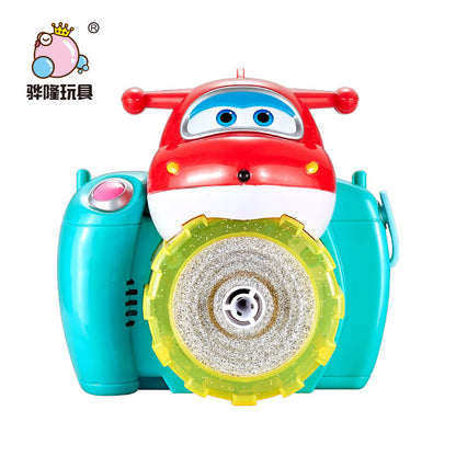 Hualong ၏ စစ်မှန်သော တရားဝင်ခွင့်ပြုချက်ပါ Super Wings Bubble Machine အသစ်သည် မီးများ၊ သီချင်းများ၊ အင်တာနက် နာမည်ကြီး Douyin၊ တူညီသော ကင်မရာပူဖောင်းစက်၊ 