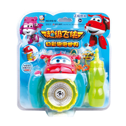 Hualong ၏ စစ်မှန်သော တရားဝင်ခွင့်ပြုချက်ပါ Super Wings Bubble Machine အသစ်သည် မီးများ၊ သီချင်းများ၊ အင်တာနက် နာမည်ကြီး Douyin၊ တူညီသော ကင်မရာပူဖောင်းစက်၊ 