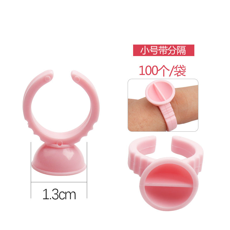 Wholesale eyelash grafting ring cup pink tattoo color material cup holding grafted eyelash glue tray 