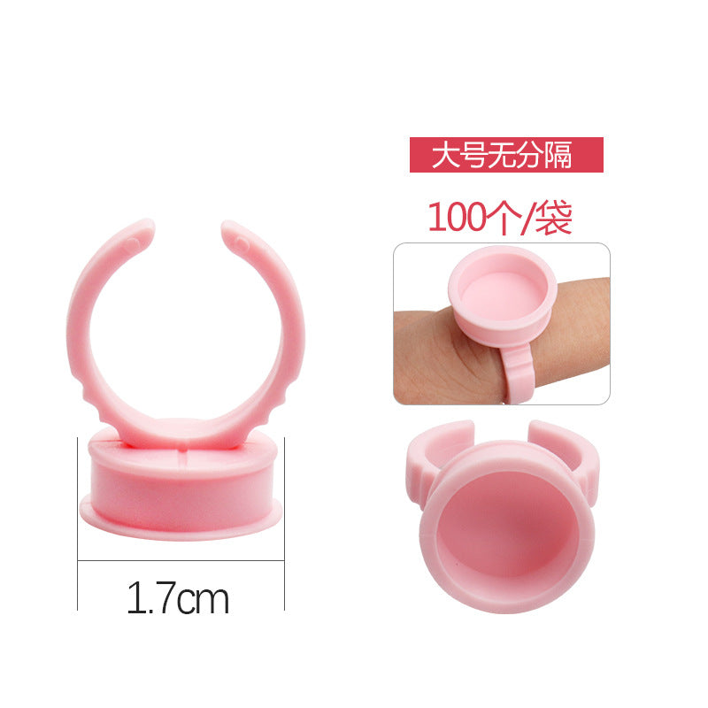 Wholesale eyelash grafting ring cup pink tattoo color material cup holding grafted eyelash glue tray 