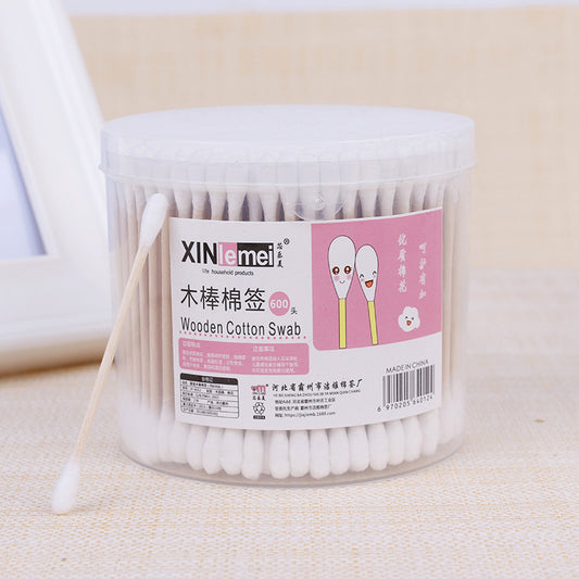 On behalf of Xinlemei [round box of 300 pieces + 2 bags of paper cards of 100 pieces] cotton swabs