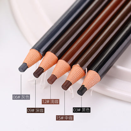 Hensi 1818 drawstring eyebrow pencil waterproof non-smudge genuine wooden hard core wholesale eyebrow powder makeup artist special makeup 