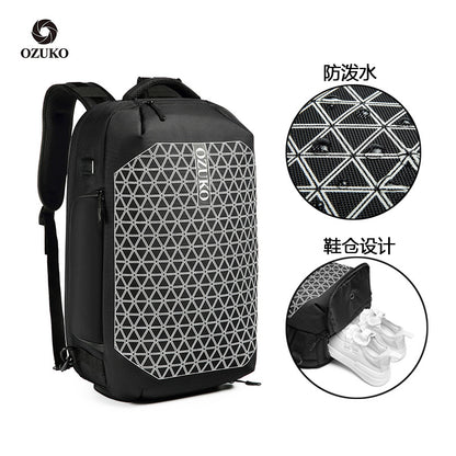 2021 New Men's Backpack Large Capacity Student Bag Multifunctional Backpack Men's Business Computer Backpack 