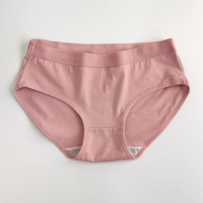 Girls' underwear, pure cotton, beautiful buttocks, middle waist, plain color, students' junior high school triangle underwear, cotton crotch, breathable arm lift 