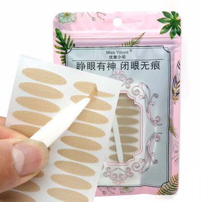 Miss Youya factory wholesale lace mesh double eyelid patch for swollen eyelids special thick style wide free fork tweezers 