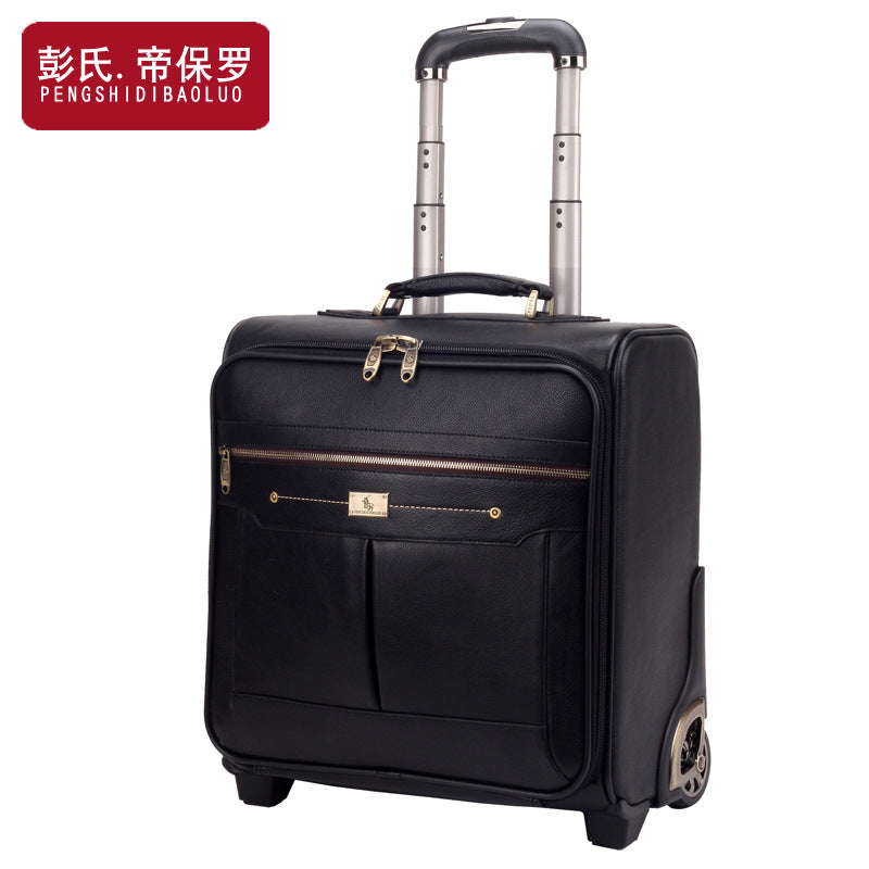 Paul genuine leather trolley case, universal wheel cowhide suitcase, men's password suitcase, business suitcase, factory direct supply 