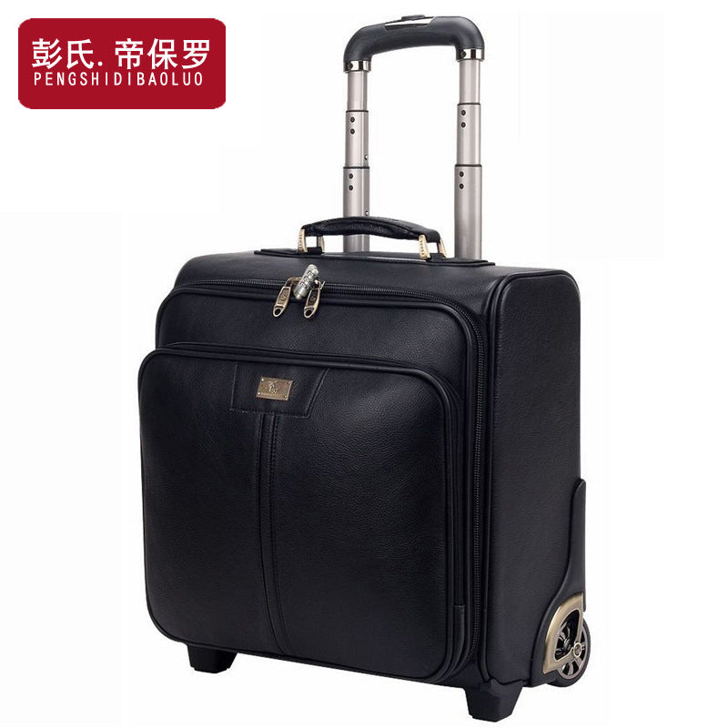 Paul genuine leather trolley case, universal wheel cowhide suitcase, men's password suitcase, business suitcase, factory direct supply 