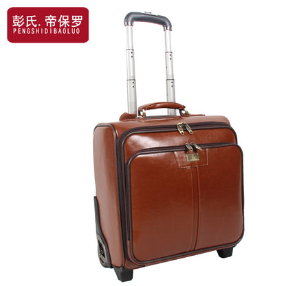 Paul genuine leather trolley case, universal wheel cowhide suitcase, men's password suitcase, business suitcase, factory direct supply 