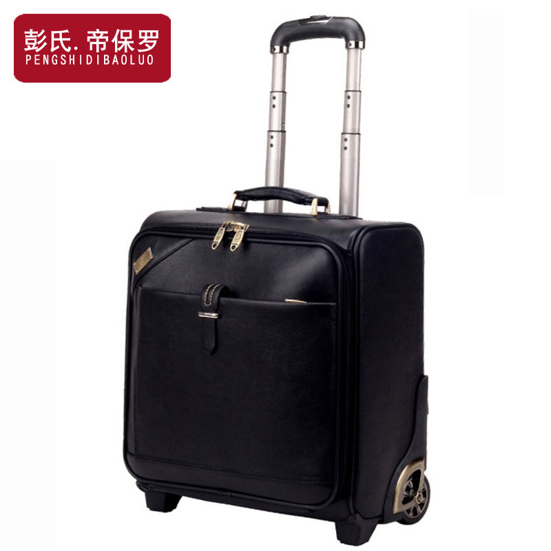 Paul genuine leather trolley case, universal wheel cowhide suitcase, men's password suitcase, business suitcase, factory direct supply 