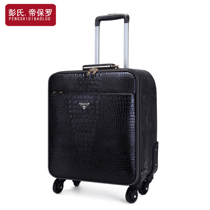 Paul Luggage Factory စစ်မှန်သော Leather Trolley Case Universal Wheel Suitcase Crocodile Pattern Cowhide Suitcase One Piece Dropshipping 