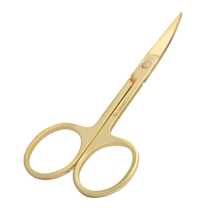 Manufacturer wholesale stainless steel eyebrow trimming nose hair scissors beauty scissors round head elbow pointed scissors tools 