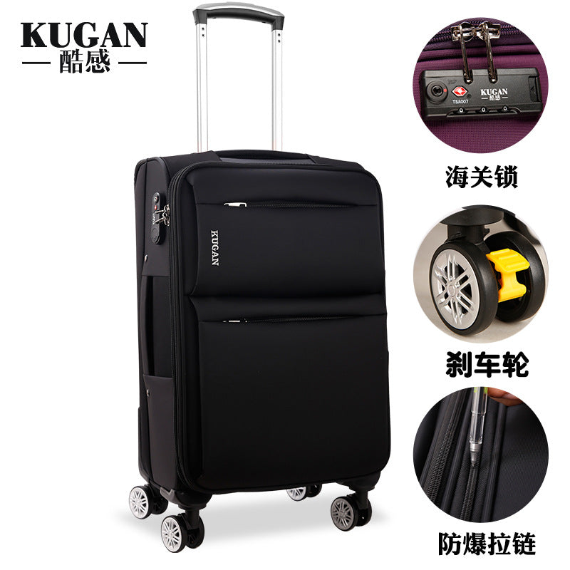 Business Oxford cloth suitcase, universal wheel suitcase, men's and women's suitcase, student trolley box, canvas password suitcase 