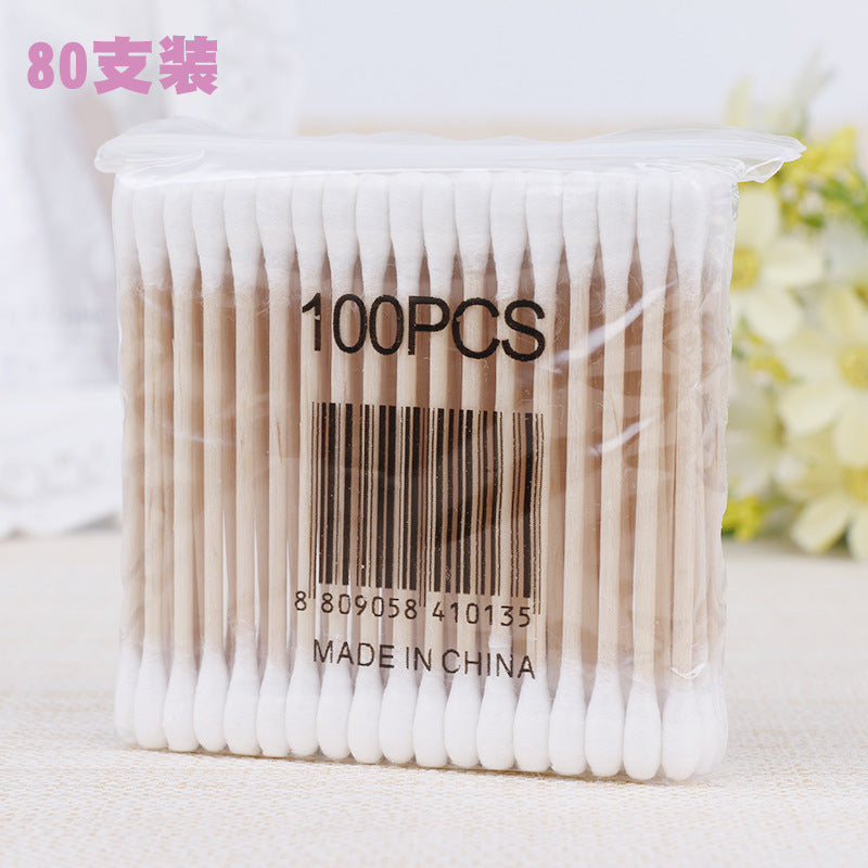 Spot production and supply of cotton swab manufacturers, sanitary swabs, cotton swabs, double-ended cotton swabs, disposable cosmetic cotton swabs, 80 pieces