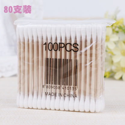 Spot production and supply of cotton swab manufacturers, sanitary swabs, cotton swabs, double-ended cotton swabs, disposable cosmetic cotton swabs, 80 pieces