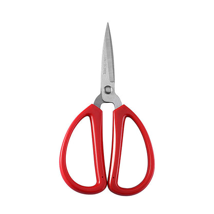 YJ023 stainless steel scissors red handle No. 3 handmade office household scissors soft handle civilian scissors art office scissors 