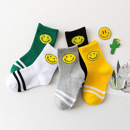 Children's socks cotton breathable baby socks medium tube men's and women's baby socks medium and large children's autumn and winter cotton comfortable and warm 