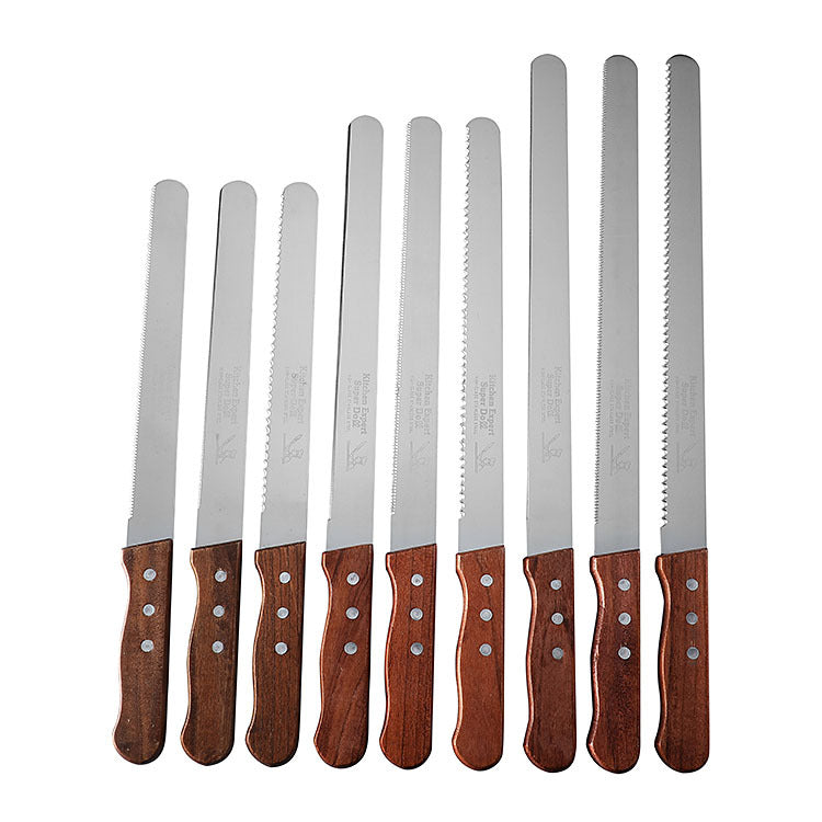 Bread knife serrated knife slicing knife fine-toothed cake knife pastry knife toast layered coarse-toothed toothless knife baking cutter 