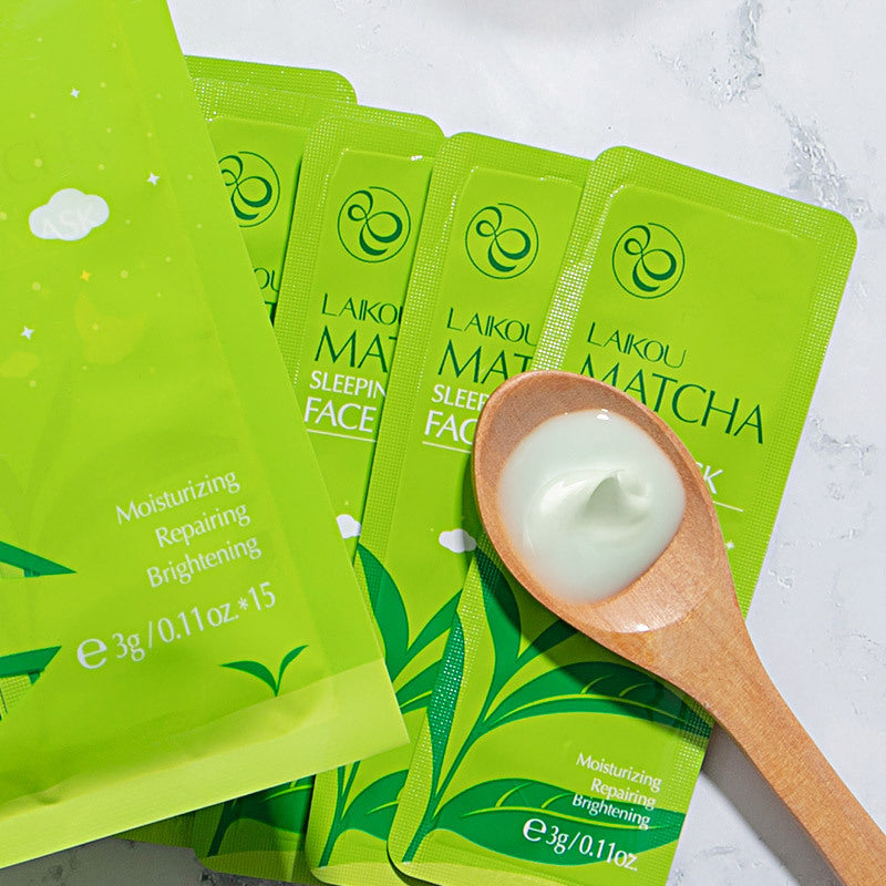 Laiko Matcha Series Sleeping Mask 1 Piece 3g Leave-On Mask Hydrating Skin Care Products ထုတ်လုပ်သူ ထောက်ပံ့ရေး လက်ကား 