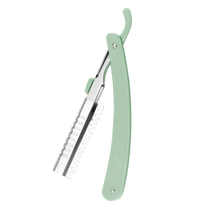 Portable folding eyebrow trimming knife holder stainless steel eyebrow trimming blade eyebrow trimming knife holder beauty and hairdressing tool manufacturer wholesale 