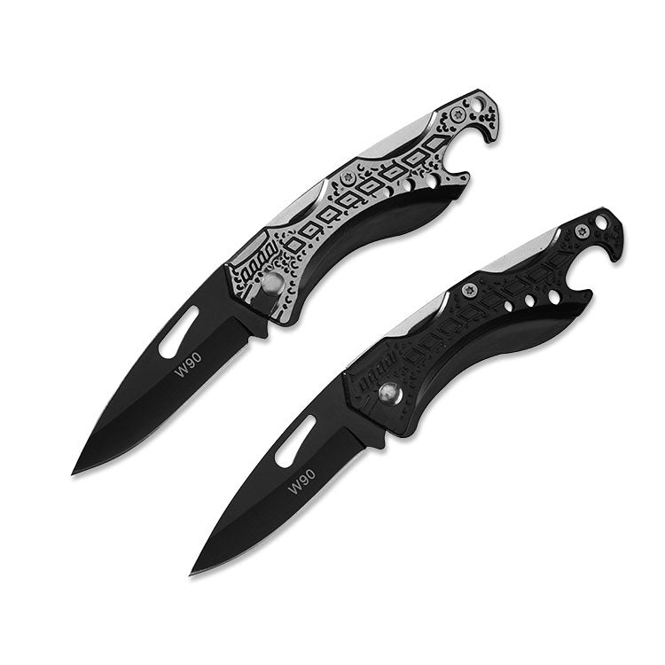 Stainless steel fruit knife, outdoor knife, folding knife, multifunctional knife, camping portable mini knife 