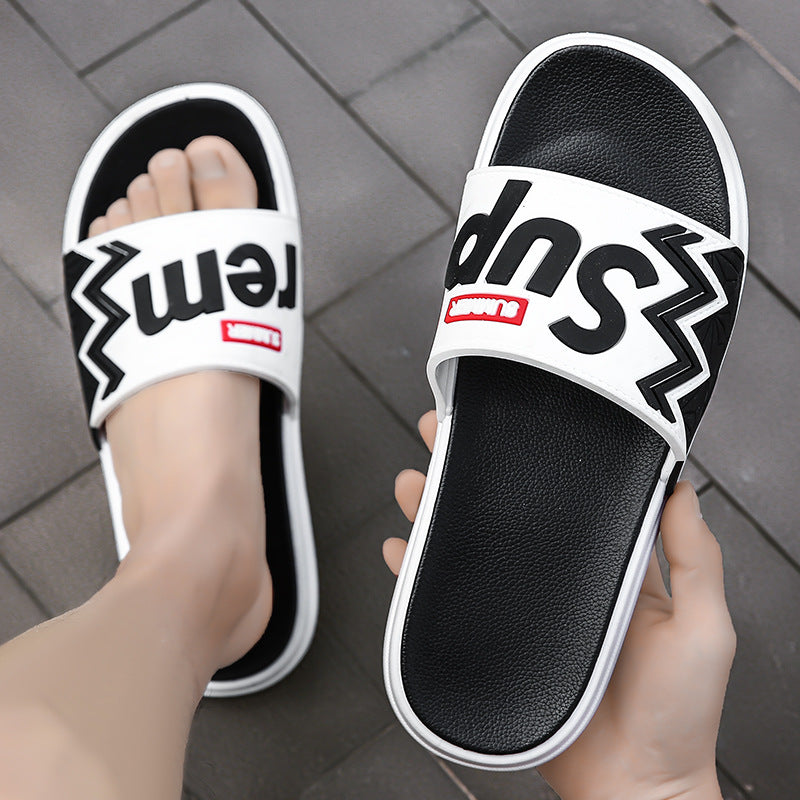 Korean version 2022 new slippers men's summer couples wear thick bottom non-slip wear-resistant fashion sandals and slippers men's shoes free shipping 