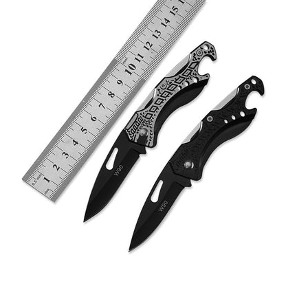 Stainless steel fruit knife, outdoor knife, folding knife, multifunctional knife, camping portable mini knife 