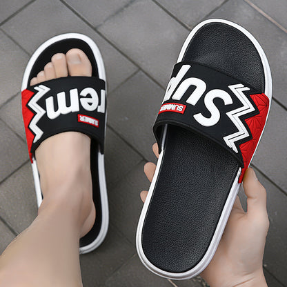 Korean version 2022 new slippers men's summer couples wear thick bottom non-slip wear-resistant fashion sandals and slippers men's shoes free shipping 