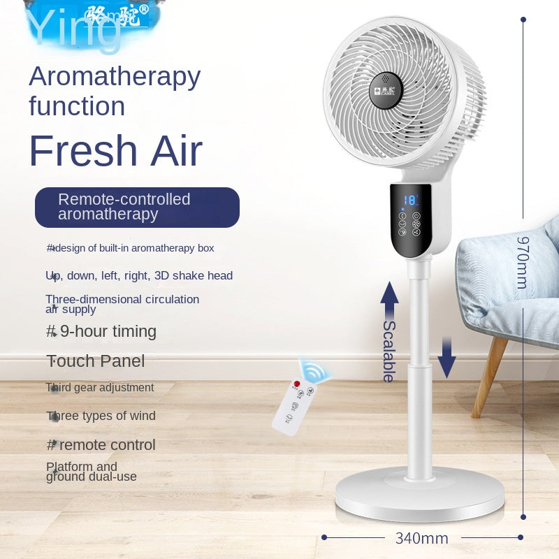 Camel air circulation fan DC frequency conversion 36-speed fan voice aromatherapy remote control turbine convection floor fan electric fan 