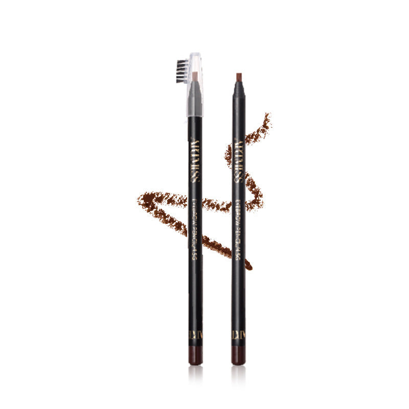 Weimeixiu Duckbill Flat Head Mist Eyebrow Pencil Waterproof and Sweatproof One-line eyebrow pencil with clear eyebrow root and brush string eyebrow pencil လက္ကား 