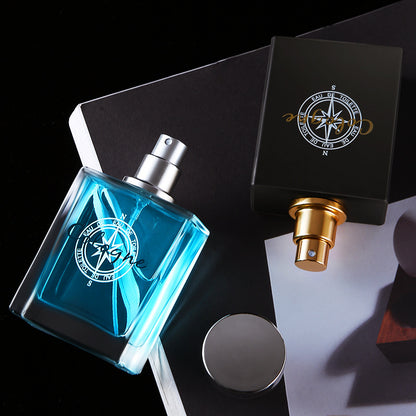 Lulanzi Azure Cologne Men's Perfume Long-lasting Light Fragrance Marine Fragrance Gentleman Woody Fragrance Internet Celebrity Popular Wholesale 