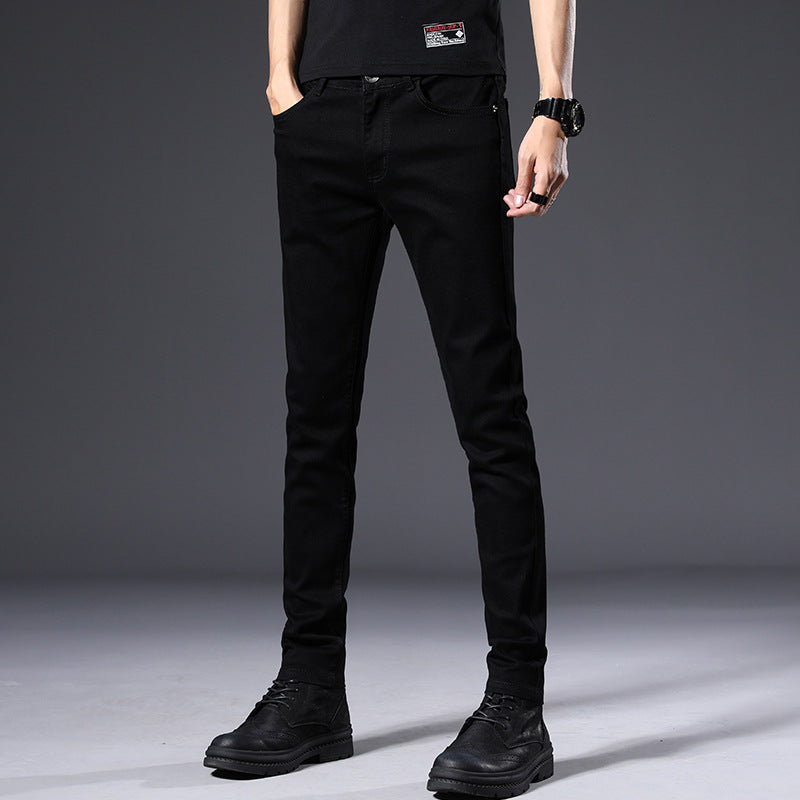 Mens black skinny fashion trousers for school