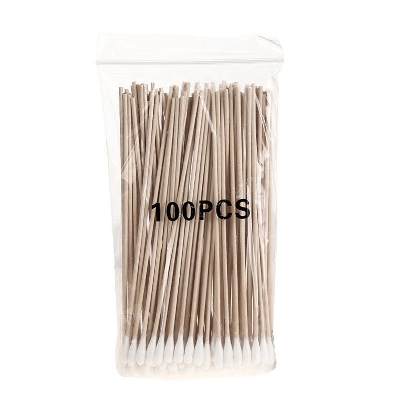 Spot 15cm single-head wooden stick cotton signed contract for 100 6-inch industrial dust-free purification cotton swabs