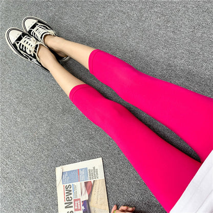 2022 spring and summer new products modal seven-point leggings women's pattern printing elastic outerwear tight leggings women