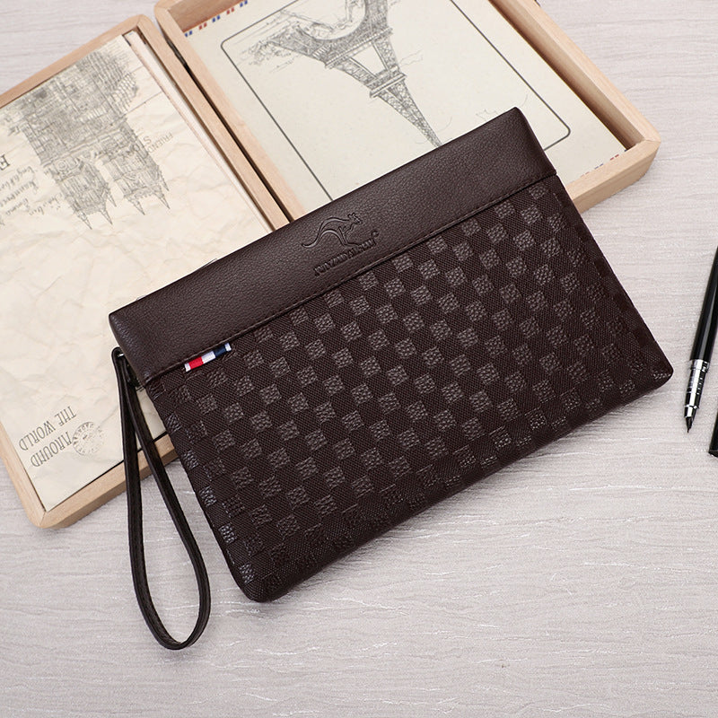 Handbag men 2020 new trendy men's clutch bag large capacity casual clutch bag envelope bag checkerboard bag 